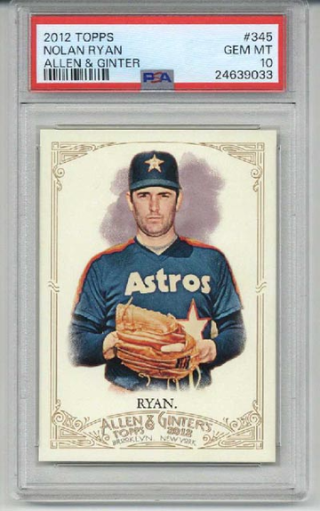 2012 TOPPS ALLEN & GINTER #345 NOLAN RYAN HOUSTON ASTROS PSA 10 LOW POP RARE