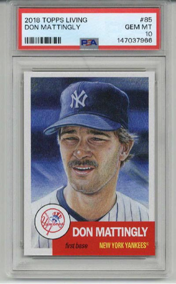 2018 TOPPS LIVING #85 DON MATTINGLY CARD NEW YORK YANKEES PSA 10 LOW POP RARE