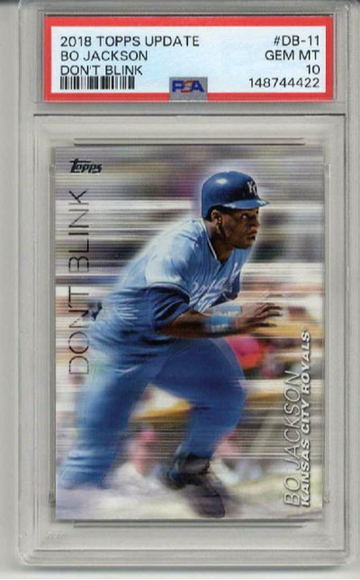 2018 TOPPS UPDATE DON'T BLINK #DB-11 BO JACKSON CARD ROYALS PSA 10 LOW POP RARE