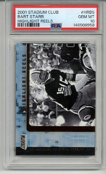 2001 TOPPS STADIUM CLUB HIGHLIGHT REELS #HRBS BART STARR PACKERS PSA 10 LOW POP