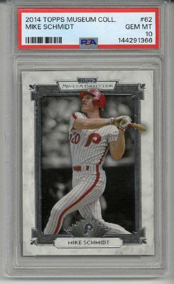 2014 TOPPS MUSEUM COLLECTION #62 MIKE SCHMIDT CARD PHILLIES PSA 10 LOW POP RARE