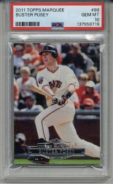 2011 TOPPS MARQUEE #89 BUSTER POSEY CARD SAN FRANCISCO GIANTS PSA 10 LOW POP