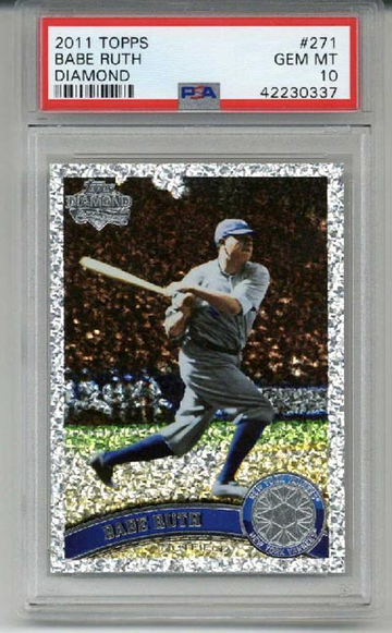 2011 TOPPS DIAMOND #271 BABE RUTH CARD NEW YORK YANKEES PSA 10 SP LOW POP RARE