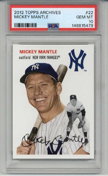 2012 TOPPS ARCHIVES #22 MICKEY MANTLE CARD NEW YORK YANKEES PSA 10 LOW POP RARE