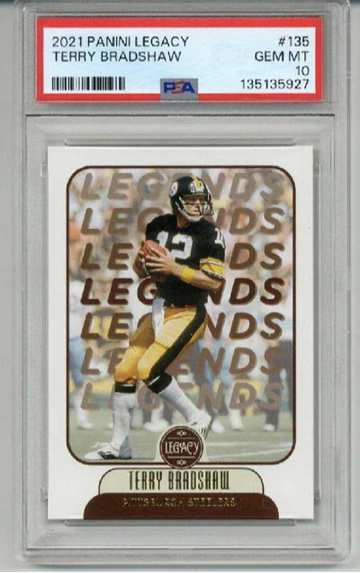 2021 PANINI LEGACY #135 TERRY BRADSHAW CARD STEELERS PSA 10 LOW POP RARE