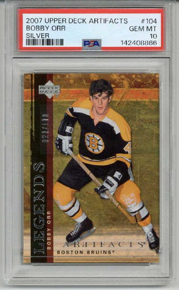 2007 UPPER DECK ARTIFACTS SILVER #104 BOBBY ORR BRUINS /100 PSA 10 LOW POP RARE