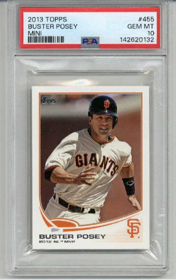 2013 TOPPS MINI #455 BUSTER POSEY CARD SAN FRANCISCO GIANTS PSA 10 LOW POP RARE