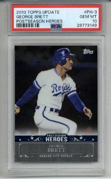 2013 TOPPS UPDATE POSTSEASON HEROES #PH3 GEORGE BRETT ROYALS PSA 10 LOW POP RARE