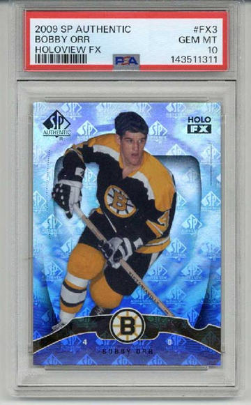 2009 UPPER DECK SP AUTHENTIC HOLOVIEW FX #FX3 BOBBY ORR CARD PSA 10 LOW POP RARE