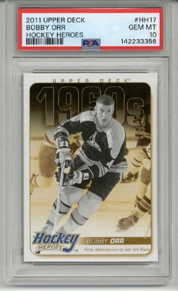 2011 UPPER DECK HOCKEY HEROES #HH17 BOBBY ORR CARD BRUINS PSA 10 LOW POP RARE