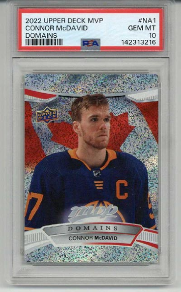 2022 UPPER DECK MVP DOMAINS #NA1 CONNOR MCDAVID CARD OILERS PSA 10 LOW POP RARE