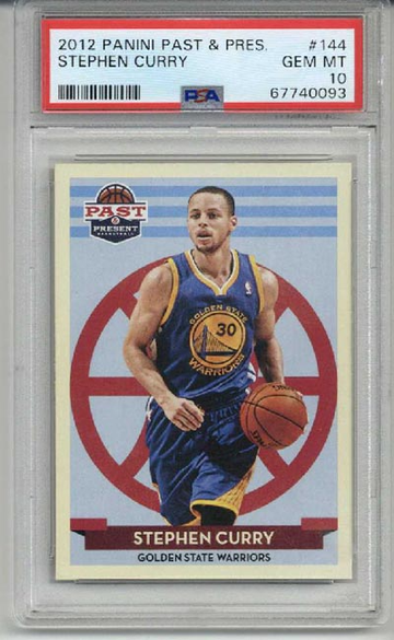 2012 PANINI PRIZM PAST & PRESENT #144 STEPHEN CURRY WARRIORS PSA 10 LOW POP RARE