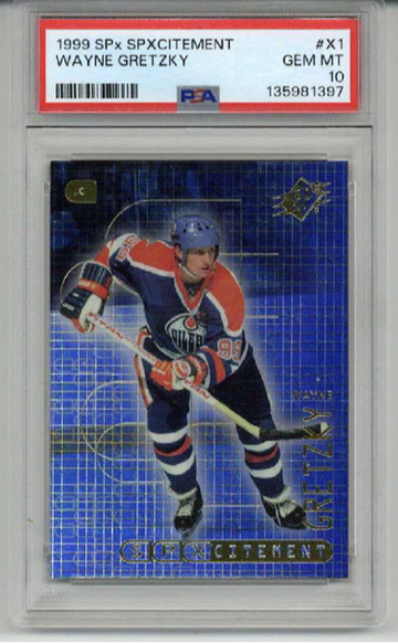 1999 UPPER DECK SPX SPXCITEMENT #X1 WAYNE GRETZKY OILERS PSA 10 LOW POP RARE