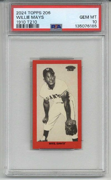 2024 TOPPS 206 1910 T210 WILLIE MAYS CARD NEW YORK GIANTS PSA 10 LOW POP RARE