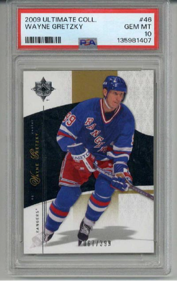 2009 UPPER DECK ULTIMATE COLLECTION WAYNE GRETZKY RANGERS /399 PSA 10 LOW POP