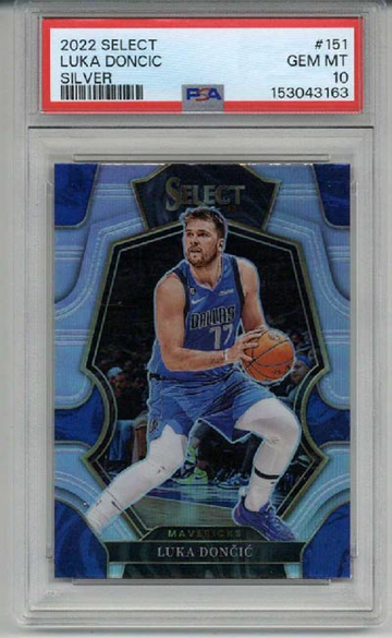 2022 PANINI SELECT SILVER PRIZM #151 LUKA DONCIC MAVERICKS PSA 10 LOW POP RARE