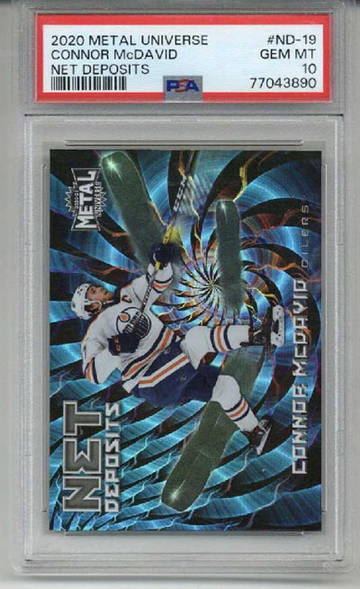 2020 SKYBOX METAL UNIVERSE NET DEPOSITS CONNOR MCDAVID OILERS PSA 10 LOW POP
