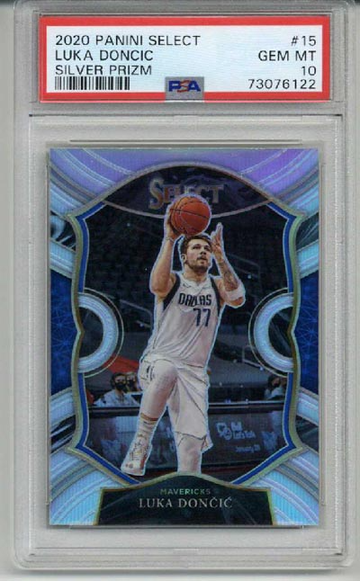 2020 PANINI SELECT SILVER PRIZM #15 LUKA DONCIC MAVERICKS PSA 10 LOW POP RARE