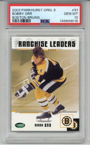 2003 PARKHURST ORIGINAL 6 BOSTON BRUINS #91 BOBBY ORR CARD PSA 10 LOW POP RARE