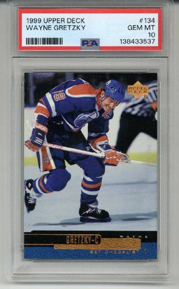 1999 UPPER DECK #134 WAYNE GRETZKY CARD EDMONTON OILERS PSA 10 LOW POP VERY RARE