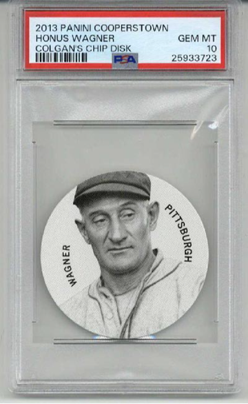 2013 PANINI COOPERSTOWN COLGAN'S CHIP DISK HONUS WAGNER PIRATES PSA 10 LOW POP