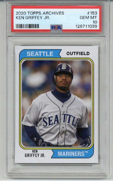 2020 TOPPS ARCHIVES #153 KEN GRIFFEY JR. SEATTLE MARINERS PSA 10 LOW POP RARE