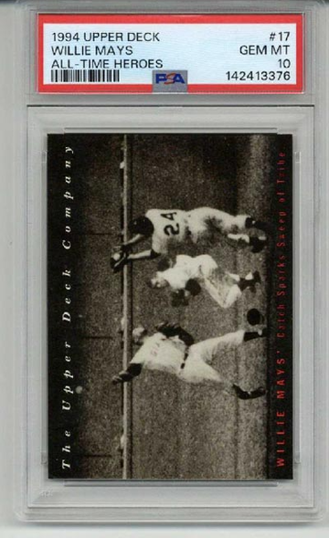 1994 UPPER DECK ALL TIME HEROES #17 WILLIE MAYS CARD GIANTS PSA 10 LOW POP RARE