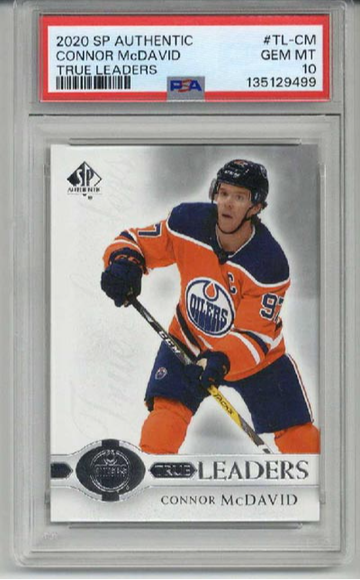 2020 UPPER DECK SP AUTHENTIC TRUE LEADERS #TL-CM CONNOR MCDAVID OILERS PSA 10