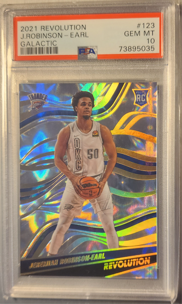 2021-22 Revolution JEREMIAH ROBINSON-EARL Galactic RC SSP PSA 10 Gem Mint Rookie Thunder