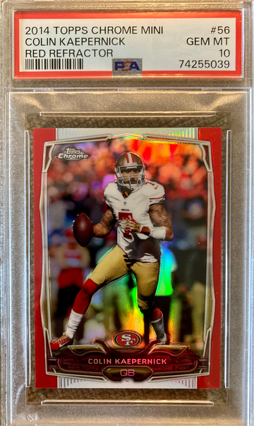 2014 Topps Chrome Mini RED Refractor Colin Kaepernick /5 PSA 10 Gem Mint FRESH