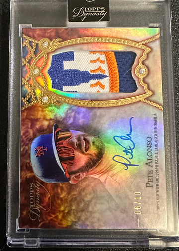 2022 Topps Dynasty PETE ALONSO 3 Color Jersey Patch Auto /10 Game-Used