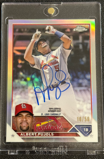 2023 Topps Chrome Albert Pujols Legends Refractor Auto /50 - Delight Exclusive