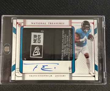 2021 National Treasures TRAVIS ETIENNE Rookie Laundry Tag Auto /3 - Jaguars