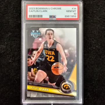 Caitlin Clark 2023 Bowman U Chrome #34 PSA 10