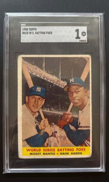 1958 Topps World Series Batting Foes #418