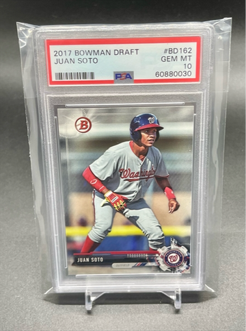 PSA 10 JUAN SOTO 1st 2017 Bowman Draft Paper Nationals Rookie Card RC GEM MINT