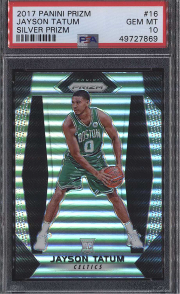 2017 Panini Prizm Jayson Tatum Rookie Silver PSA 10