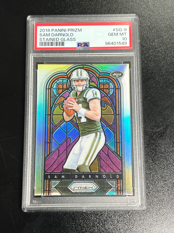 2018 Prizm Sam Darnold Rc Stained Glass PSA 10