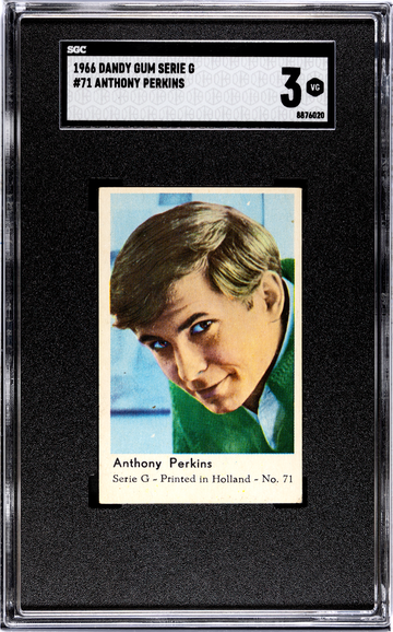 1966 Dandy Gum Series G Anthony Perkins SGC 3 Psycho actor Norman Bates