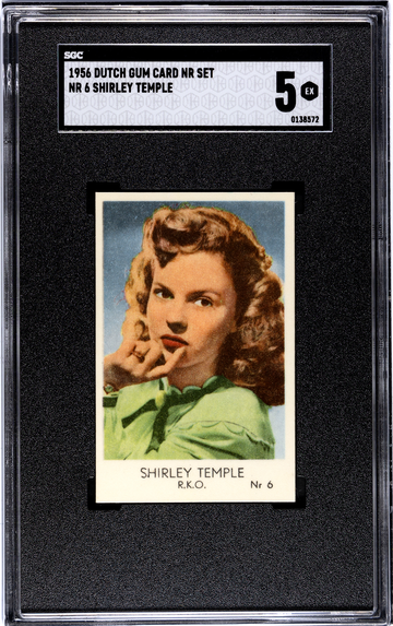 1956 DUTCH GUM CARD NR SET #6 SHIRLEY TEMPLE SGC 5 EX RARE VINTAGE NON-SPORT RKO