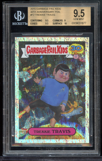 GEM MINT BGS 9.5 Trekkie Travis 2015 GPK 30th Foil w/ SUBGRADES #1b Spock