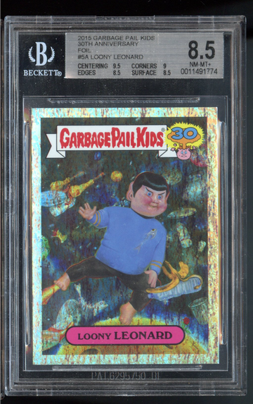 2015 Garbage Pail Kids 30th Anniversary LOONEY LEONARD 1a Rare FOIL BGS 8.5