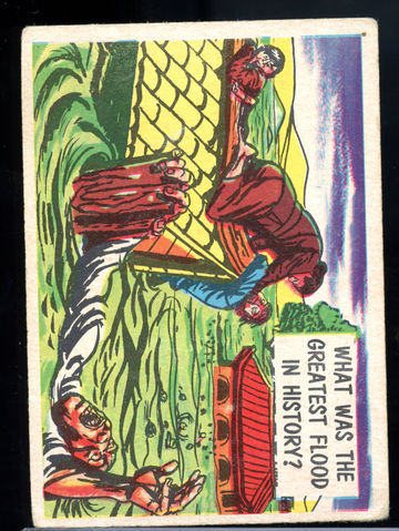 1957 Topps Isolation Booth #36 Greatest Flood in History? Vintage Trivia Card