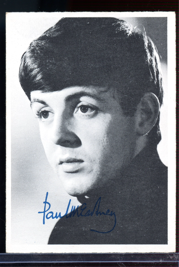 1964 Topps Beatles Series 1 #5 Paul McCartney - Vintage B&W Card Printed in Canada