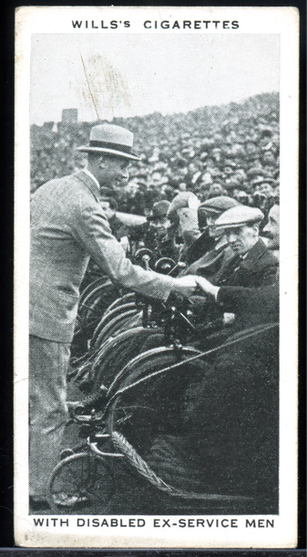 1937 Wills Cigarette Card #12 - King George VI with Disabled Ex-Service Men 1922