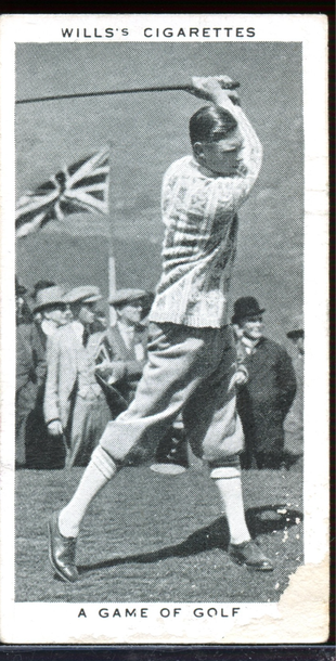 1937 Wills’s Cigarette Card #16 - King George VI A Game of Golf - Rhondda Valley