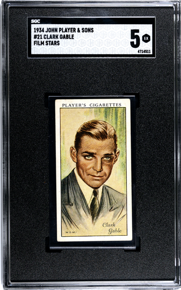 1934 Player’s Film Stars #21 Clark Gable - Graded SGC 5 EX - King of Hollywood