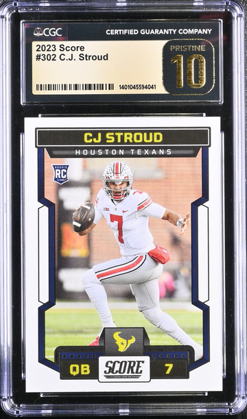 2023 Panini Score C.J. Stroud Rookie RC #302 CGC 10 PRISTINE - Houston Texans QB