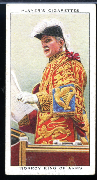 1937 John Player Cigarette Card Coronation Series #16 Norroy King of Arms