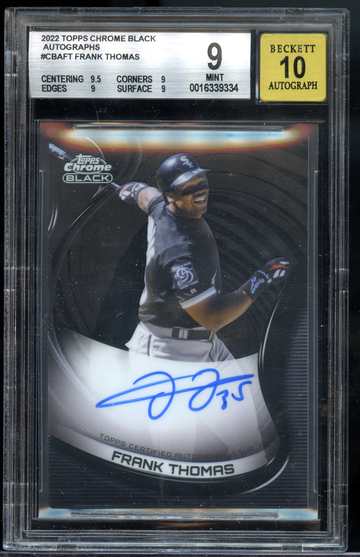 2022 Topps Chrome Black Frank Thomas Autograph (#CBA-FT) BGS 9
